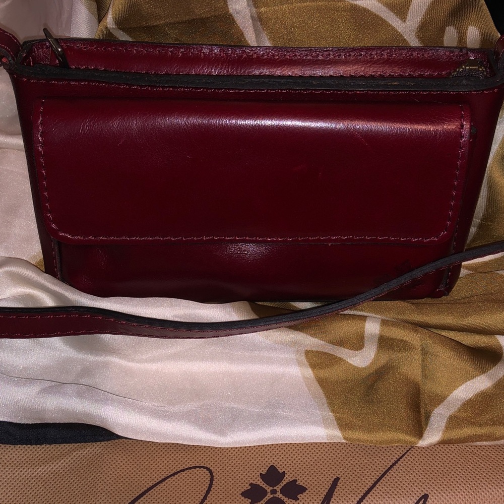 Patricia Nash Oxblood/Wine Leather Crossbody Bag - Picture 2 of 6